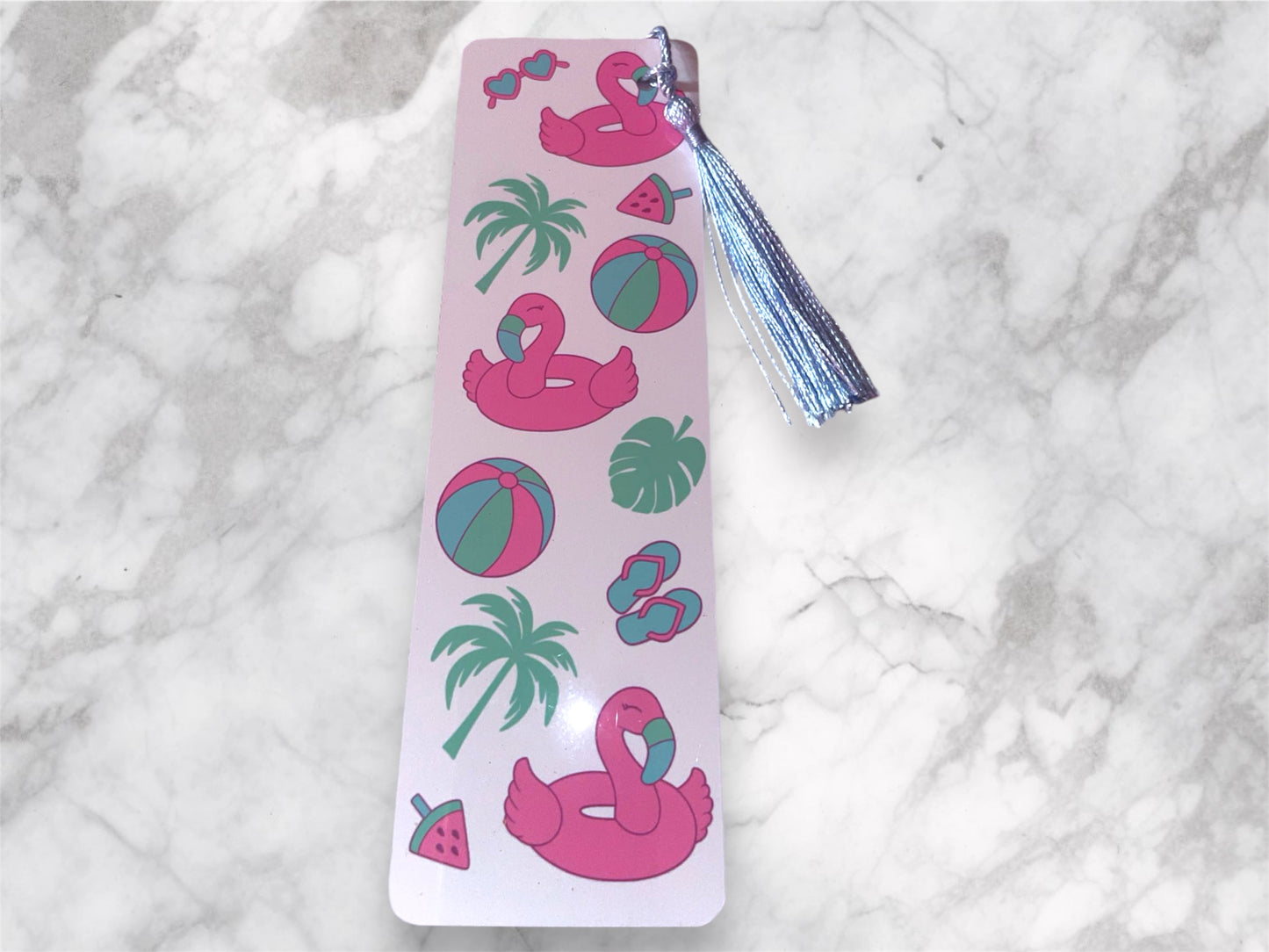 Flamingo holiday bookmark