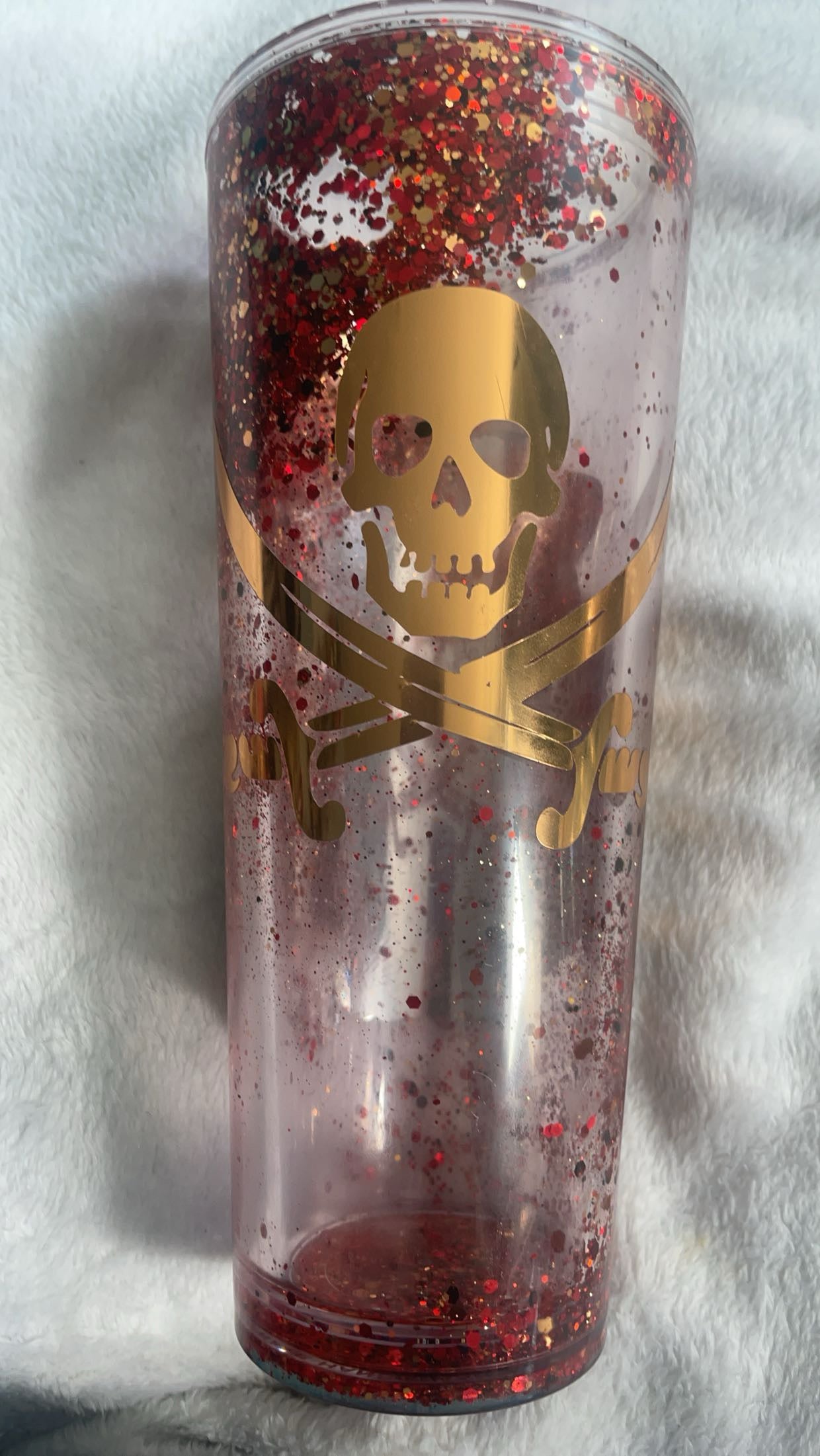 Jack pirate inspired snowglobe tumbler