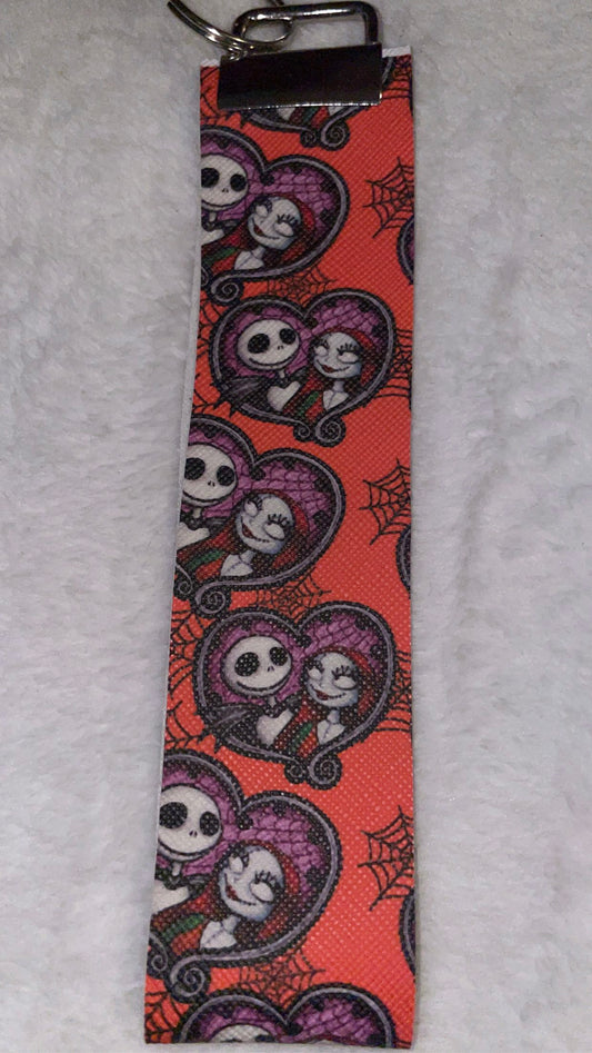 Jack and Sally inspired wristlet