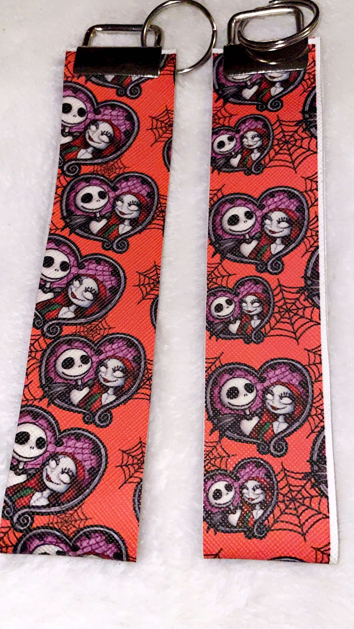 Jack and Sally inspired wristlet