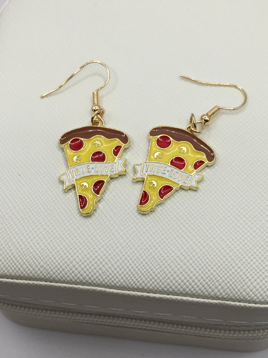 Pizza true love earrings