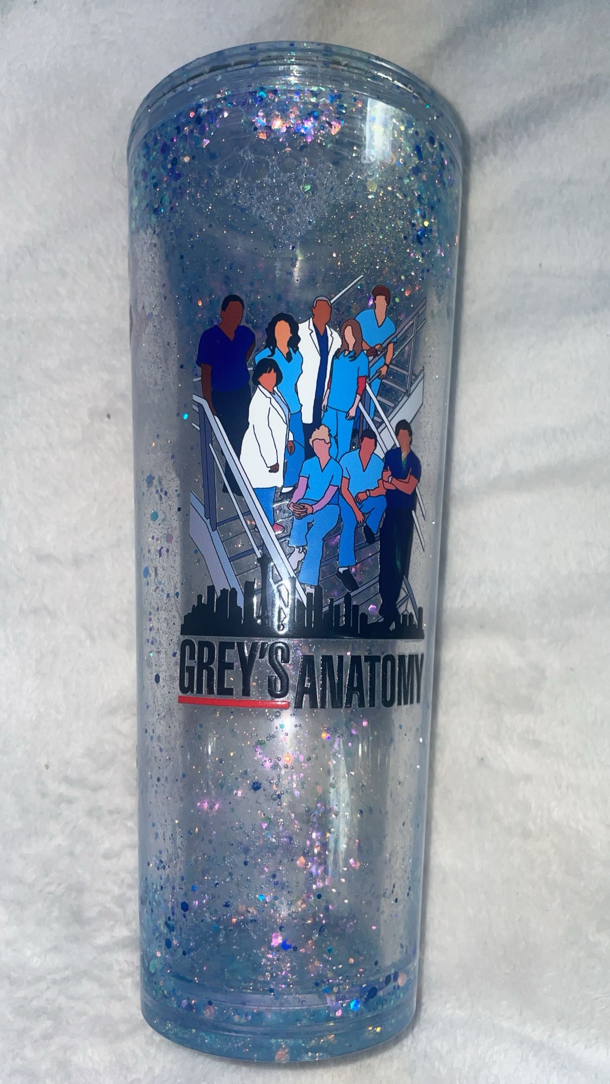 Greys inspired snow globe tumbler