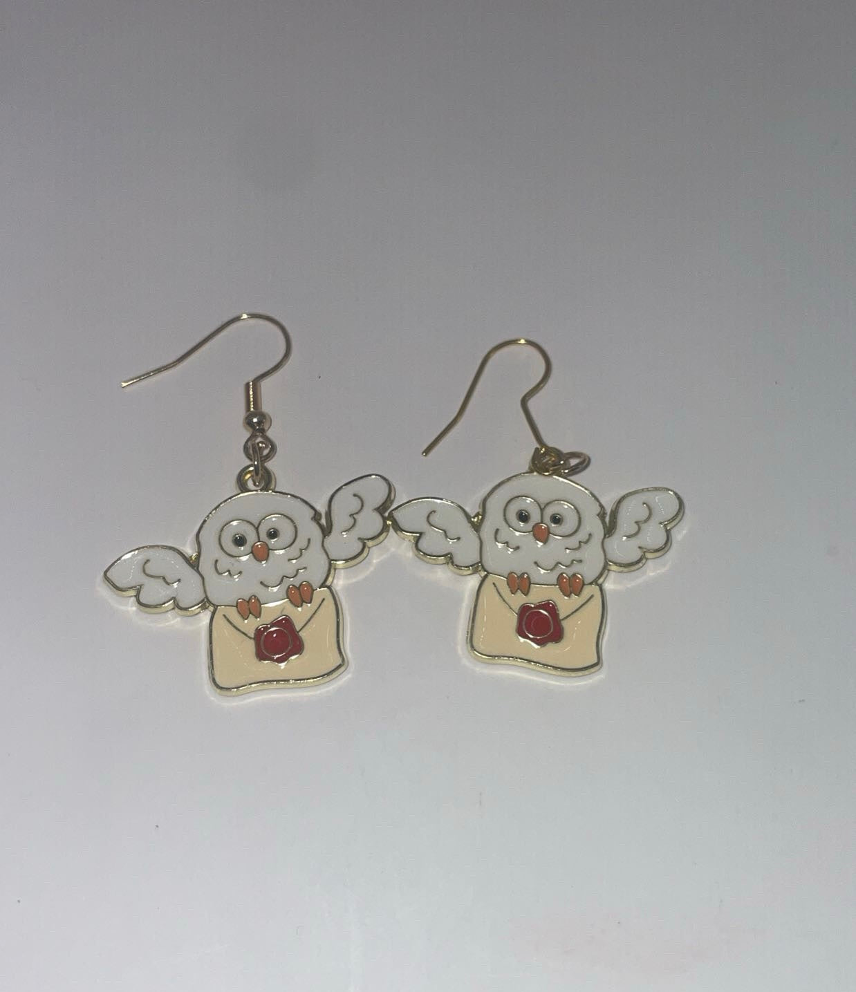 Hedwig owl inspired earrings