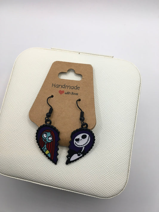 Jack and sally inspired earrings