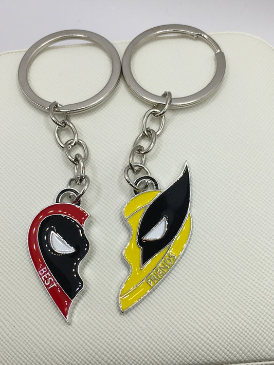 Best friends d and w inspired keychain set